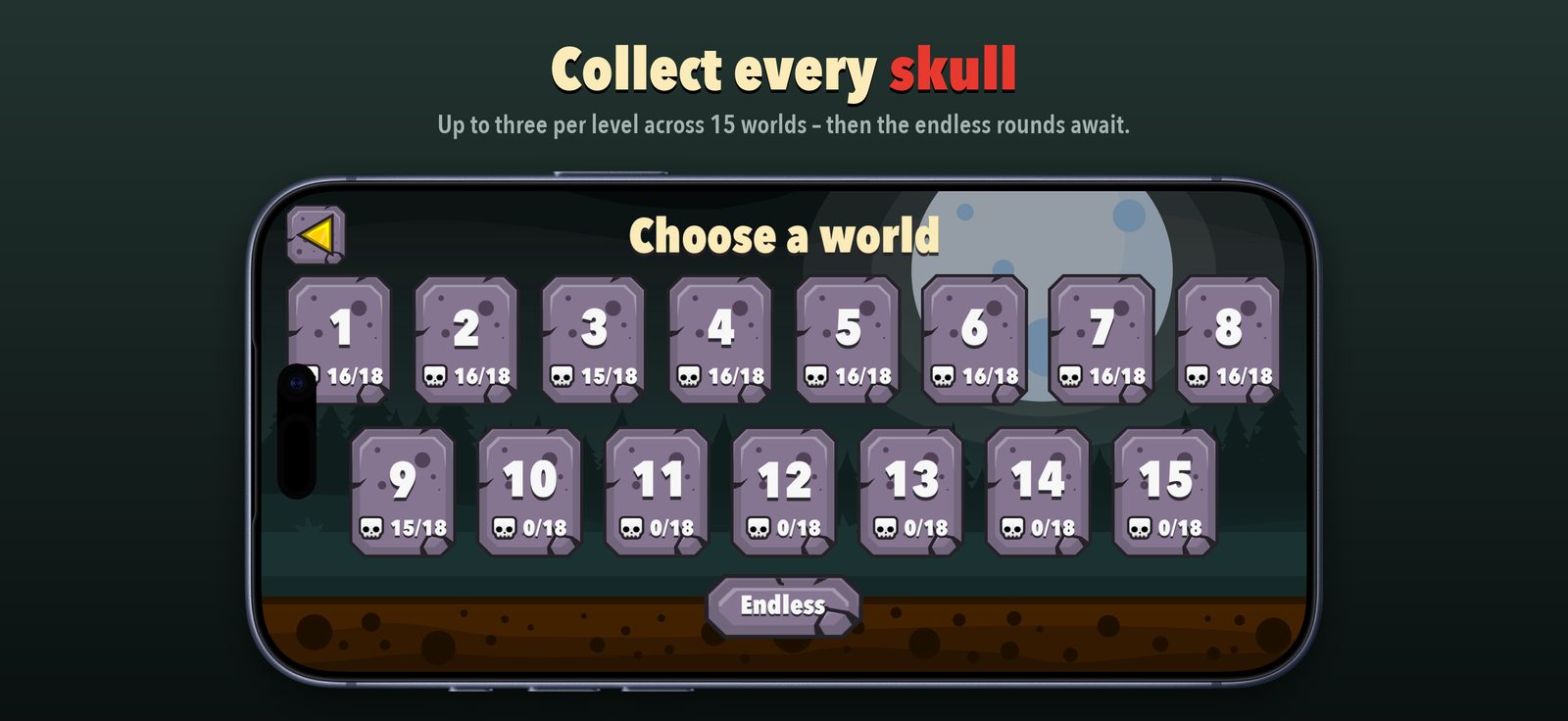 iPhone – World map with the skulls you collected